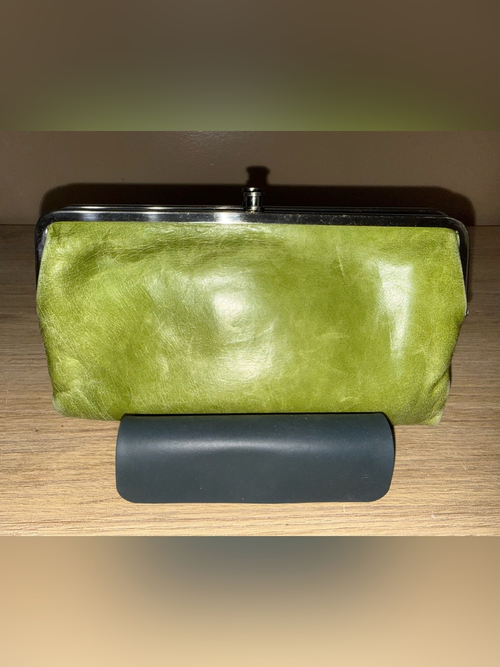 HOBO Green Leather Frame Clutch - Womens Bags.